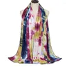 Schals Mode Mercerisierte Baumwolle Modal Schal Schal Stola Frauen Europa Amerika Retro Ethnische Stil Tie Dye Hijab Wraps Dame
