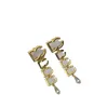 Brincos Pingente de Ouro Chic Charm Stud Brinco Feminino Brinco de Ouro Clássico RetroTrendy Brincos Festa Jóias Com Pacote de Caixa