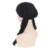 Nieuwe Moslim Vrouwen Pre-Gebonden Hoofddoek Cap Vrouwelijke Tulband Kanker Chemo Hoed Haaruitval Cover Head Wrap Hoofddeksels Stretch bandana Hijab