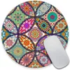 Mouse pad vintage redondo mandala mouse pad bonito mouse pad personalizado redondo antiderrapante borracha mousepad 7,9 polegadas