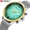 Curren Fashion Sport Men Watches Top Brand Luxury Erkek Kol Saati Quartz Orologio da polso Chronograph Steel Band Clock232z