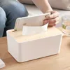 ティッシュボックスNapkins Removable Wooden Cover Tissue Box Mini Tissue Storage Tube Holder Storage Box Car Home Decoration Simple Fashion Tissue Box R230714