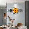 Wall Clocks Modern Design Clock Living Room High-end Background Decoration Painting Silent Home