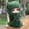 Fietsen Caps Maskers 2023 Camouflage Bivakmuts Knit Distressed Knit Full Face Ski Mask Shiesty Fuzzy 230713