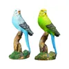 Garden Decorations 2pcs Garden Decor Various Scenes Lawn Standing On Tree Yard Patio Tropical Birds Lovers Colorful Parrot Statues Outdoor Lifelike L230714