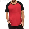 Therts للرجال 2023 الصيف الجديد غير الرسمي T ermts Men Fashion Patchwork Short Sleeve Teee Tops Tops Leisure Closeure Mens Lource O-Neck T-Shirt L230713