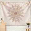 Tapisseries Dôme Caméras Boho Esthétique Tapisserie Mandala Tapisserie Rose Floral Médaillon Tapisseries Tenture Murale Art Décor pour Chambre Salon Dortoir