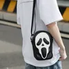 Messenger väska roliga spöke skelett axelväskor pu läder mobiltelefon satchel