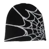 BeanieSkull Caps Spider Web Hat Y2k Y2K Beanie knit Skullies Baggy Slouchy Skull Dropship 230713