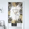 Curtain Black And Gold Leaves Door Bedroom Partition Feng Shui Japanese Noren Room Decoration