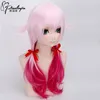 2019 japonais Anime coupable couronne GC Yuzuriha Inori perruque Cosplay élégant dames ombre rose violet double cheval wig1276Y