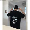 T-shirts masculinas Cool Reflective Tshirt Streetwear Men Summer Cotton Harajuku T-shirt Femme Casual Gothic Tops Japão Solto Ulzzang T-shirt Z230719