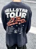 Дизайнерская толстовка толстовка Hellstar Streetwear Smiley World Пуловер хип -хоп негабаритный