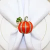 Ensembles de vaisselle Accessoires Boucle de serviette Boucles de dessin animé Thanksgiving Pumpkin Ring Fermoirs Décorations de table