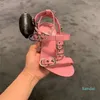 Designer 2023 Summer Women Chunky Sandals Ladies Pink Pocket High Heel Sandal Casual Gladiator Sandaler Fashion Sexy