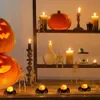 Halloween Orange Light Candles Battery Operated LED Lights Small Electric Spider Pumpkins Lights XBJK2307