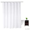 Shower Curtains Inyahome Fabric Shower Curtain Liner White Polyester Fabrics Shower Soap Resistant Waterproof Machine Washable Bath Curtain