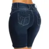 Vrouwen Shorts Sexy Mode Vrouwen Dames Denim Skinny Hoge Taille Stretch Bodycon Jeans Slanke Knielengte Korte 230713