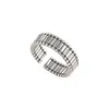 925 Серебряные кольца стерлингов модные хип -хоп винтажные пары творческий дизайн полоски тайский серебряный ювелирные украшения подарки на день рождения L230704