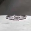 2022 NOUVELLES bagues simples pour les femmes S925 en argent sterling Moissanite promesse fiançailles bande de mariage mariée éternité bijoux cadeau L230704