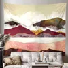 Tapisseries Mountain and Sea Scenery Tapestry Nepal Sunset Landskap Tapestry Dormitory Decoration Living Room Bedroom Bedside Wall Decoration R230713