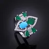 Collier boucles d'oreilles ensemble 2023 4 pièces Turquoise mariée mariage Dubai femmes bijoux Nigeria afrique boucle d'oreille