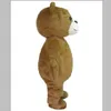 2018 Hoge kwaliteit Teddybeer Mascottekostuum Cartoon Fancy Dress snel Volwassen Size255r