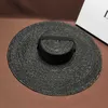 Wide Brim Hats Bucket Handmade Black Natural Straw Hat for Men Women Bandage Ribbon Tie Sun Derby Protection Summer Beach 230713