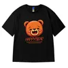 T-shirts pour hommes F GIRLS Summer Happy Bear T-shirt graphique Homme Coton T-shirt à manches courtes Tops Y2K Streetwear T-shirts imprimés pour hommes