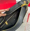 Loulou Black Crossbody Bag designer handväska axelväska kvinnor kuvert väska messenger väska mode sling väska kaviar klassisk högkvalitativ läder armhålväska 27 cm