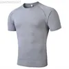 T-shirts pour hommes 2023 NOUVEAU été haute qualité T-shirt à séchage rapide Hommes Courir Maigre à manches courtes Chemise Homme Gym Fitness Bodybuilding Sport T-shirt L230713