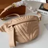 Unisex Chest Pack Heuptas Crossbody Tas Schapenvacht Borduurgaren Gouden Hardware Briefgesp Hoge kwaliteit Rits Open Schoudertas Designer Handtas