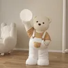 Decorative Objects Figurines Creative Cute Bear Statues Large Floor Tray Storage Ornaments Interior Figurine Nordic Home Decor Side Table 230714