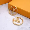 earrings designer for women Hoops Earrings Fashion Womens Circle Simple Gold Earring Jewelry Luxurys Designer Earrings Silver Letter Stud Earring Size 5 Cm