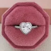 Queen Heart Diamond Ring 925 Sterling Silver Engagement Wedding Band Rings for Women Bridal Promise Party Jewelry Gift L230704