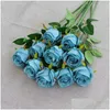 Decorative Flowers Wreaths Single Head Artificial An Rose 51Cm Length Simation For Home Bridal Wedding Party Festival Decor Drop D Dhwhw