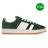 Tênis de camurça Campus 00s masculino sapatos de grife Preto Cinza Verde Escuro Nuvem Branco Dia dos Namorados Ambient Sky Forest Glade Bark tênis casual de luxo masculino feminino