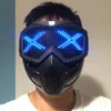 Party Masks Detachable Bluetooth Rgb Led Light Up Motorcycle Off road Wind Riding Goggles Mask Built in Battery Display board 230713