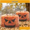 Andra trädgårdsmaterial Pumpkin Leaf Bags Halloween LDPE Stor dekorativ gräsmatta dekoration utomhus gårdsdekor av sopor vd1666 drop d dhnnf