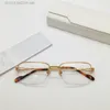 Novo design de moda óculos ópticos 553118 lentes quadradas de metal sem aro, óculos decorativos versáteis e estilo comercial