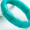 Strand Naturel Vert Amazonite Pierre Rectangle Cristal Perle Bracelet Femmes Femme Stretch Charme