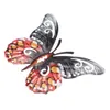 Gartendekorationen 4 Teile/satz Metall Schmetterling Wand Kunst Dekor Indoor Outdoor Hängende Ornament Hausgarten Miniaturen Schmetterling 3D Figur Skulpturen L230714