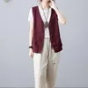 Kvinnors västar Lady Summer Vest Ladies Casual Soft Breattable Sleeveless med enkelbröstade knappar V Neck Cardigan för OL