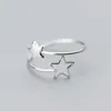 INZATT Echt 925 Sterling Silber Stern Ring für Mode Frauen Party Minimalist Feine Schmuck Nette Anillo Estrella Zubehör Geschenk L230704