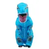 Costume gonflable de dinosaure T-Rex Costume de mascotte bleu Costume d'explosion d'Halloween pour Kids271r