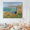 Famosi dipinti di Claude Monet Cliff a Grainval Paesaggio impressionista Dipinto a mano Opera d'arte a olio Decorazioni per la casa