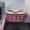 Bolsas de corpo cruzado Bolsas femininas clássicas de couro Bolsa de ombro de grife Bolsa tendência da moda Bolsa de pó rosa