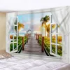 Tapestries Tapestry Beautiful Window Scenery Room Decor Home Decoration Wall Background Hanging Cloth 230714