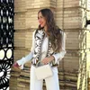 سترات النساء الفتاة الرعوية الأزهار مطرزة سترة قصيرة y2k harajuku bohemian v-seaceless winter winter cardigan التسعين