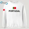 Sweatshirt Masculina Portugal Masculina Sweat Hip Hop Streetwear Futebol Camisola Futebolista Fato de Treino Nação Bandeira Portuguesa PT